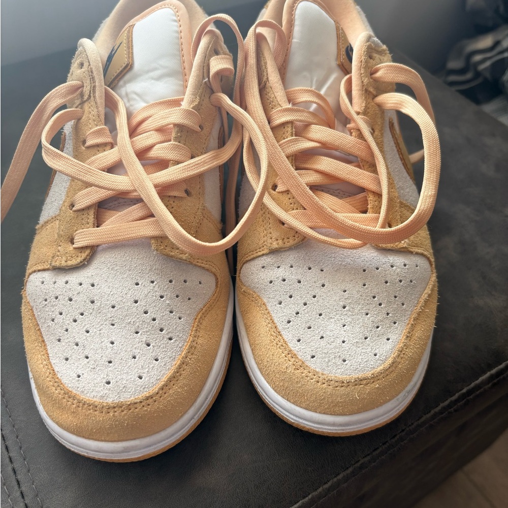 Nike Dunk suede Beige and Cream Sneakers